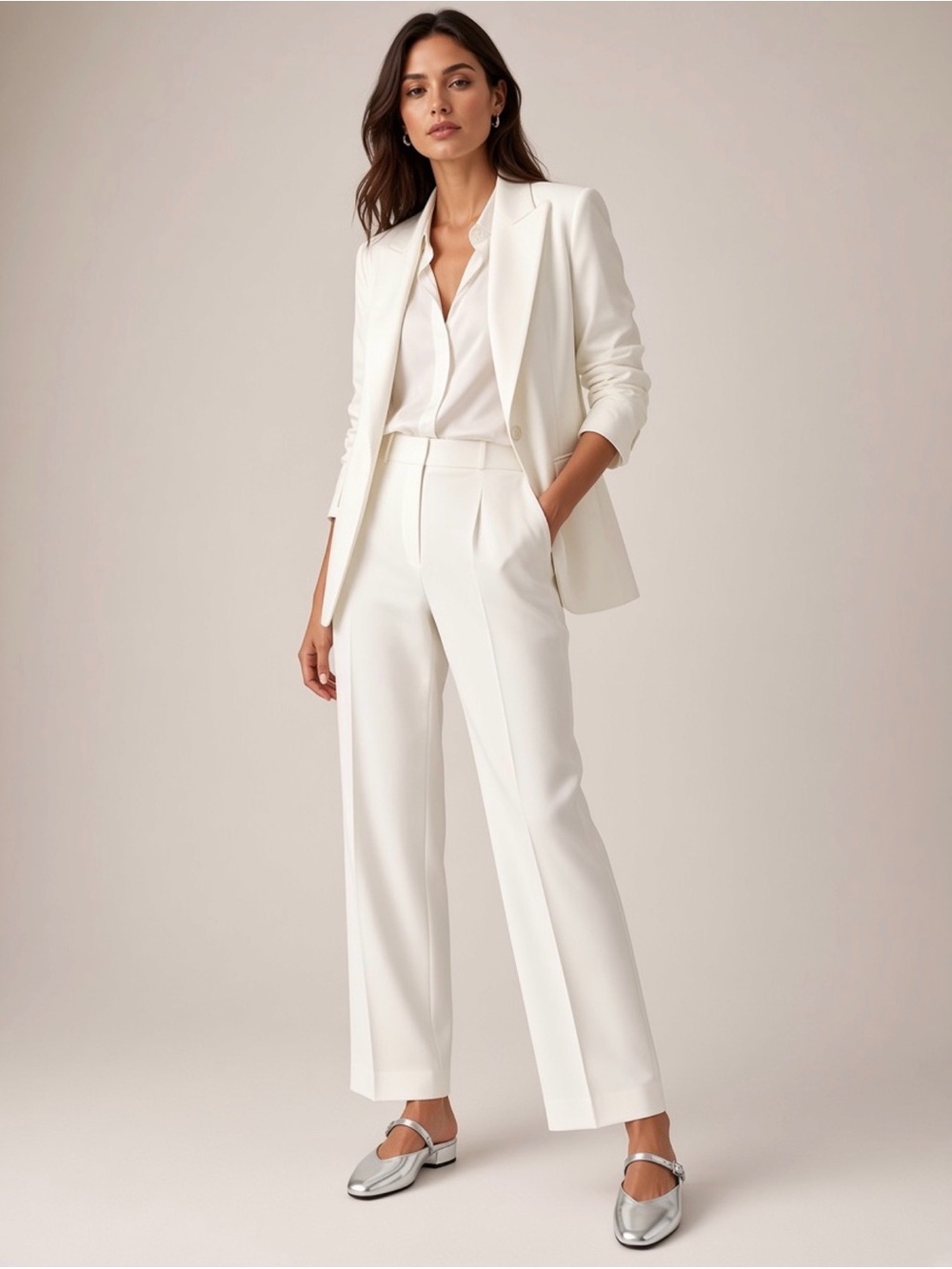 J. Crew Metallic Silver Mary Jane Mules